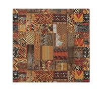 LZQPOEAS African Textile Patchwork Chair Cushions for Dining Chair Removable Slip Resistant Seat Cushion Memory Foam Bar Stool Cushions Soft Comfortable Square Floor Cushion for Adult 15x14In