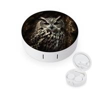 LZQPOEAS An Owl Contact Lens Case Portable Contact Case Soak Storage Kit Cute Contact Lens Solution Bottle with Mirror Tweezers Solution Soaking Cases for Daily Travel Outdoor Use