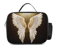 LZQPOEAS Angel Wing Lunch Bag Insulated Two Compartments Meal Box Insulated Cooler Tote with Handle for Men Or Women, Keeps Food Cold Or Hot, Meal Prep for Work Picnic Golf