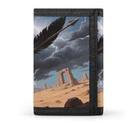LZQPOEAS Arrow Feather Dream Wallet Ultra Slim Minimalist Trifold Wallet Men Wallets Credit Card Holder Sl illfold