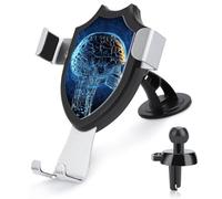 LZQPOEAS Artificial Intelligence Brain Car Phone Mount Universal Cell Phone Holder for Dashboard Windshield Air Vent, Rotatable Adjustable Automobile Cradle, Compatible with All 4-6 Inch Smartphone