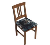 LZQPOEAS Astronaut cat in Space Square Stool Covers Two Pieces Stretch Bar Stool Seat Covers Removable Chair Cover Protector Soft Milk Silk Stool Slipcover Washable Square Stool Cushion Cover