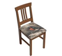 LZQPOEAS Barn Swallow in Graphite Square Stool Covers Six Piece Stretch Bar Stool Seat Covers Removable Chair Cover Protector Soft Milk Silk Stool Slipcover Washable Square Stool Cushion Cover