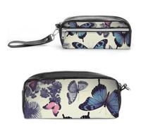 LZQPOEAS Beautiful Butterfly Slim Single Piece Design Makeup Bag Multi-purpose Single Piece Cosmetic Pouch Small Cosmetic Pouch Lightweight Travel Small Cosmetic Bag