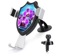 LZQPOEAS Beautiful Orchid Car Phone Mount Universal Cell Phone Holder for Dashboard Windshield Air Vent, Rotatable Adjustable Automobile Cradle, Compatible with All 4-6 Inch Smartphone