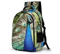 LZQPOEAS Beautiful Peacock Backpack for Travel Double-Layer Design Leak-Proof Lightweight Portable Travel Bag Water Resistant Rucksack For Men Women Bookbag