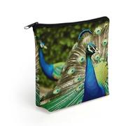 LZQPOEAS Beautiful Peacock Makeup Bag Cute Zippered Cosmetic Pouch Travel Toiletry Organizer Waterproof Cosmetic Pouch Portable Toiletry Pouch Gift for Mom Teacher Friends