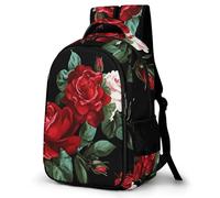 LZQPOEAS Beautiful Rose Gift Backpack for Travel Double-Layer Design Leak-Proof Lightweight Portable Travel Bag Water Resistant Rucksack For Men Women Bookbag