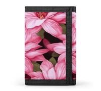 LZQPOEAS Beauty Pink Floral Flowers Wallet Ultra Slim Minimalist Trifold Wallet Men Wallets Credit Card Holder Sl illfold