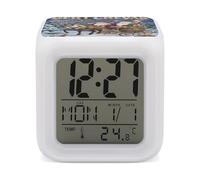 LZQPOEAS Before Christmas Alarm Clock Desk Clock with 7 Color Changing Night Light Digital Clocks with Temperature Display Sleep Training and Sound Machine for Heavy Sleeper