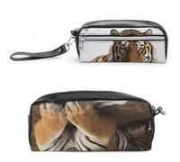 LZQPOEAS Big Tiger Slim Single Piece Design Makeup Bag Multi-purpose Single Piece Cosmetic Pouch Small Cosmetic Pouch Lightweight Travel Small Cosmetic Bag