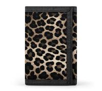 LZQPOEAS Black Leopard Print Wallet Slim Compact Stylish Trifold Wallet for Men Women Minimalist Front Pocket Travel Divided Billfold