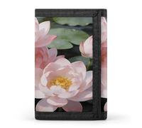 LZQPOEAS Bright Sunny Day, Lotus Flowers Wallet Slim Compact Stylish Trifold Wallet for Men Women Minimalist Front Pocket Travel Divided Billfold