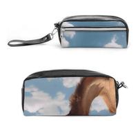 LZQPOEAS Camel Looking Up at The Sky Slim Single Piece Design Makeup Bag Multi-purpose Single Piece Cosmetic Pouch Small Cosmetic Pouch Lightweight Travel Small Cosmetic Bag