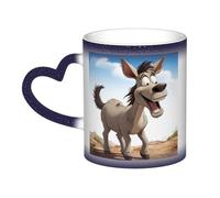 LZQPOEAS cartoon donkey Coffee Mugs Heat Sensitive Color Changing Mug In The Sky 13 Ounce Ceramic Tea Cup Personalized Drinking Cup Novelty Coffee Cup Gifts for Men Women