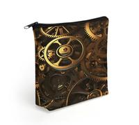 LZQPOEAS Cool Steampunk Gears Makeup Bag Cute Zippered Cosmetic Pouch Travel Toiletry Organizer Waterproof Cosmetic Pouch Portable Toiletry Pouch Gift for Mom Teacher Friends