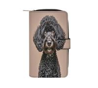 LZQPOEAS Cute Black Pug Wallet Fashion Credit Card Holder Large Capacity Money Clip Slim Leather Wallet for Men Women