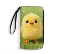 LZQPOEAS Cute Chickens Clutch Wallet, Small Exquisite PU Leather Long Purse Gift for Friends, Zipper Coin Pocket with Patterns, Wristlet Bag for Daily Use