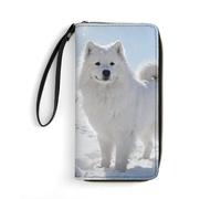 LZQPOEAS Cute Dogs Clutch Wallet, Small Exquisite PU Leather Long Purse Gift for Friends, Zipper Coin Pocket with Patterns, Wristlet Bag for Daily Use