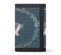LZQPOEAS Cute Little Hedgehog Wallet Ultra Slim Minimalist Trifold Wallet Men Wallets Credit Card Holder Sl illfold