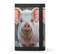 LZQPOEAS Cute Pig Trifold Wallet for Men Slim Minimalist Front Pocket Modern Fashion Wallet Extra Capacity Credit Card Holder Cards Purse