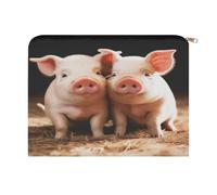 LZQPOEAS Cute Pigs Makeup Bag Large Capacity Cosmetic Bag for Women Multi-Function Small Zipper Pouch Portable Travel Toiletry Bags Personalized Makeup Bags for Purse