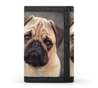 LZQPOEAS Cute Pug Dog Wallet Ultra Slim Minimalist Trifold Wallet Men Wallets Credit Card Holder Sl illfold