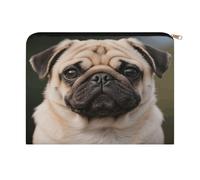 LZQPOEAS Cute Pug Makeup Bag Large Capacity Cosmetic Bag for Women Multi-Function Small Zipper Pouch Portable Travel Toiletry Bags Personalized Makeup Bags for Purse