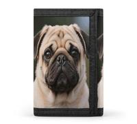 LZQPOEAS Cute Pug Wallet Ultra Slim Minimalist Trifold Wallet Men Wallets Credit Card Holder Sl illfold