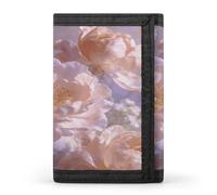 LZQPOEAS Dreamy Floral Pattern Wallet Slim Compact Stylish Trifold Wallet for Men Women Minimalist Front Pocket Travel Divided Billfold