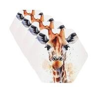LZQPOEAS Drink Coasters with Holder Leather Coasters Set of 4 Stylish Watercolor Giraffe Round Coaster for Drinks Tabletop Protection Cup Mat Pad for Home and Kitchen Coaster Set for Home Decor 4 Inch