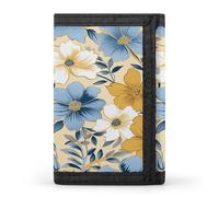 LZQPOEAS Floral Pattern Print Trifold Wallet for Men Slim Minimalist Front Pocket Modern Fashion Wallet Extra Capacity Credit Card Holder Cards Purse