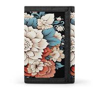 LZQPOEAS Floral Print Trifold Wallet for Men Slim Minimalist Front Pocket Modern Fashion Wallet Extra Capacity Credit Card Holder Cards Purse