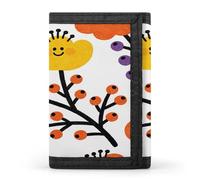 LZQPOEAS Flower Branch Pattern Cute Wallet Slim Compact Stylish Trifold Wallet for Men Women Minimalist Front Pocket Travel Divided Billfold