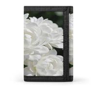 LZQPOEAS Flower White Wallet Slim Compact Stylish Trifold Wallet for Men Women Minimalist Front Pocket Travel Divided Billfold