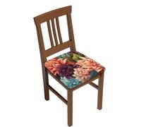 LZQPOEAS Flowers as Background Square Stool Covers Six Piece Stretch Bar Stool Seat Covers Removable Chair Cover Protector Soft Milk Silk Stool Slipcover Washable Square Stool Cushion Cover