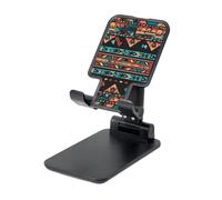 LZQPOEAS Folding Cell Phone Stand for Desk - Height Adjustable Cell Phone Holder Portable Cellphone Cradle for Office Navajo Tribal Pattern Phone Stand Desktop Tablet Stand/ipad Stand, Black
