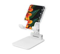 LZQPOEAS Folding Cell Phone Stand for Desk - Height Adjustable Cell Phone Holder Portable Cellphone Cradle for Office Eye-catching Hawaiian Flowers Phone Stand Desktop Tablet Stand/ipad Stand, White