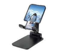 LZQPOEAS Folding Cell Phone Stand for Desk - Height Adjustable Cell Phone Holder Portable Cellphone Cradle for Office Penguin Antarctica Ice Phone Stand Desktop Tablet Stand/ipad Stand, Black