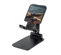 LZQPOEAS Folding Cell Phone Stand for Desk - Height Adjustable Cell Phone Holder Portable Cellphone Cradle for Office World War Aircraft Phone Stand Desktop Tablet Stand/ipad Stand, Black