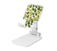 LZQPOEAS Folding Cell Phone Stand for Desk - Height Adjustable Cell Phone Holder Portable Cellphone Cradle for Office White and Green Phone Stand Desktop Tablet Stand/ipad Stand, White