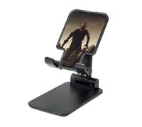 LZQPOEAS Folding Cell Phone Stand for Desk - Height Adjustable Cell Phone Holder Portable Cellphone Cradle for Office Many Zombie Phone Stand Desktop Tablet Stand/ipad Stand, Black