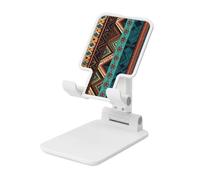 LZQPOEAS Folding Cell Phone Stand for Desk - Height Adjustable Cell Phone Holder Portable Cellphone Cradle for Office Southwest Native Art Patterns Phone Stand Desktop Tablet Stand/ipad Stand, White