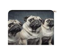 LZQPOEAS Funny Pug Dog Makeup Bag Large Capacity Cosmetic Bag for Women Multi-Function Small Zipper Pouch Portable Travel Toiletry Bags Personalized Makeup Bags for Purse