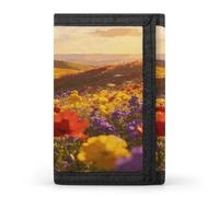 LZQPOEAS Gilded Flower Sea Wallet Slim Compact Stylish Trifold Wallet for Men Women Minimalist Front Pocket Travel Divided Billfold