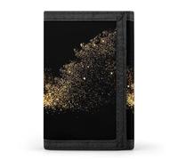 LZQPOEAS Gold Black Sand Wallet Ultra Slim Minimalist Trifold Wallet Men Wallets Credit Card Holder Sl illfold