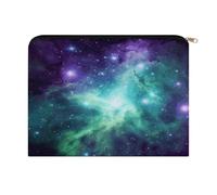 LZQPOEAS Green Blue Purple Galaxy Makeup Bag Large Capacity Cosmetic Bag for Women Multi-Function Small Zipper Pouch Portable Travel Toiletry Bags Personalized Makeup Bags for Purse