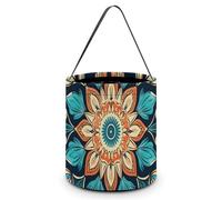 LZQPOEAS Halloween Trick Or Treat Bags Halloween Tote Bag Palm Tree Golf Course Gift Bags Halloween Candy Buckets, Vintage Mandala Flowers1, One Size