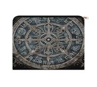 LZQPOEAS Helm of Awe Makeup Bag Large Capacity Cosmetic Bag for Women Multi-Function Small Zipper Pouch Portable Travel Toiletry Bags Personalized Makeup Bags for Purse