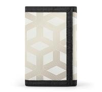 LZQPOEAS Hexa Geometric Cream Gold Wallet Ultra Slim Minimalist Trifold Wallet Men Wallets Credit Card Holder Sl illfold